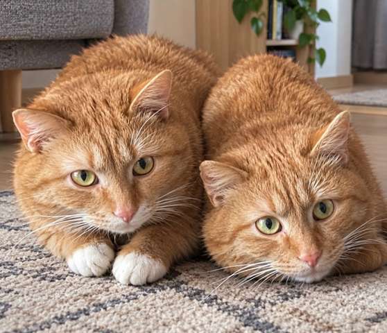 Упитанные рыжие коты в добрые руки